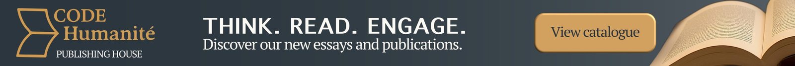 Code Humanité banner displaying the logo, the slogan “Think. Read. Engage.” and an image of an open book.