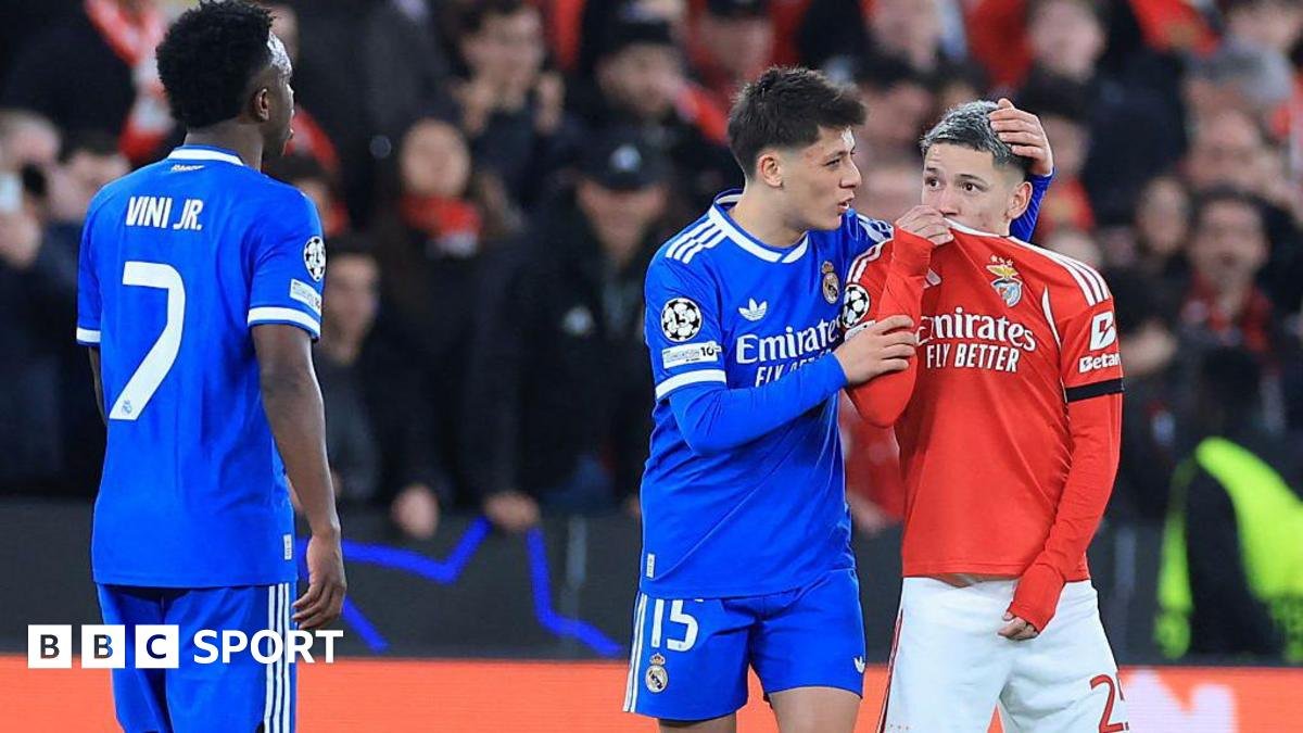 Gianluca Prestianni covers his mouth with his shirt