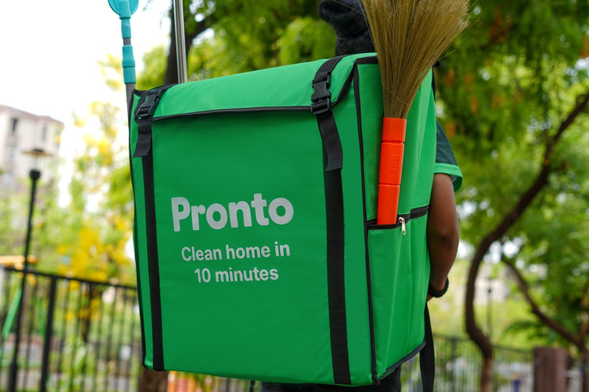 Pronto branded pack of cleaning supplies