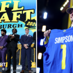 The NFL Draft in Pittsburgh with the Los Angeles Rams picking quarterback Ty Simpson in the first round