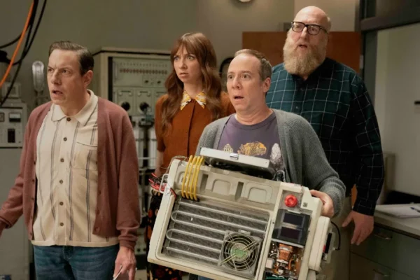 John Ross Bowie, Lauren Lapkus, Kevin Sussman and Brian Posehn in 'Stuart Fails to Save the Universe'