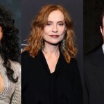 Odessa A’zion with Isabelle Huppert in the middle and Connor Swindells
