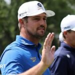 Bryson DeChambeau waves to the crowd during day one of LIV Golf Mexico City at Club de Golf Chapultepec