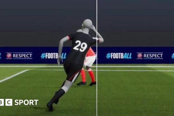 VAR offside decision showing Jule Brand to be played onside by Lotte Wubben Moy