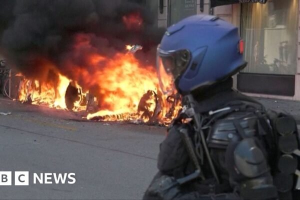 Protesters clash with police ahead of G7 summit in France