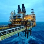 A general view of the BP ETAP (Eastern Trough Area Project) oil platform in the North Sea on February 24, 2014, around 100 miles east of Aberdeen, Scotland.