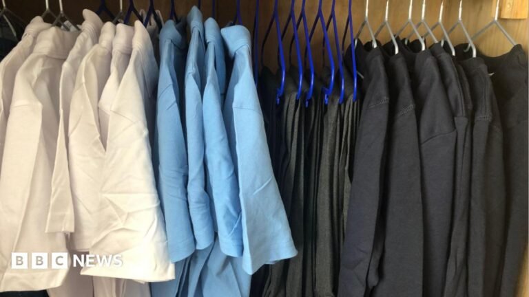 Pop-up free school uniform and prom dress stall
