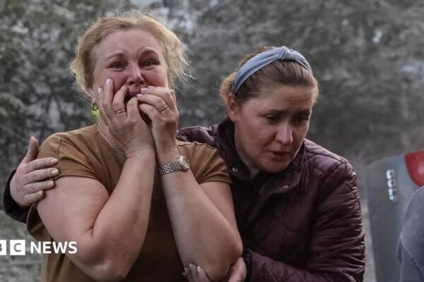 Three children among eight dead in Russian strikes on Ukraine, officials say