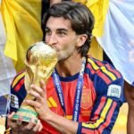 Ferran Torres celebrates after winning the 2026 World Cup with Spain in July