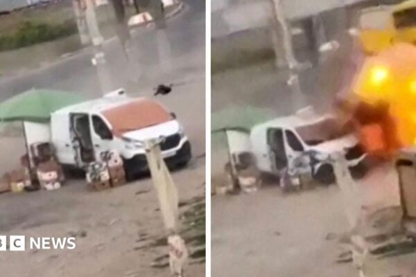 Video shows Russian drone chasing Ukrainian street vendor in 'human safari' attack