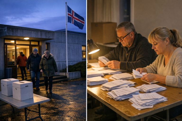 Icelanders head to the polls on EU membership as a tight count unfolds