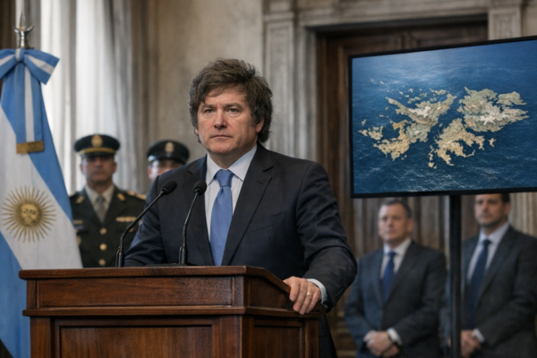 Milei announces sanctions and defence boost over Falklands oil activity