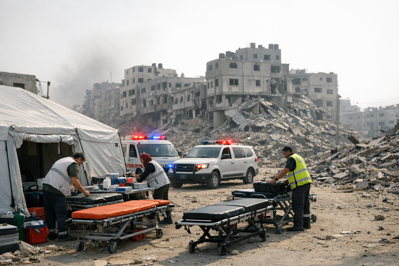 Strike in Gaza Kills Father and Daughter, Hospital Officials Say