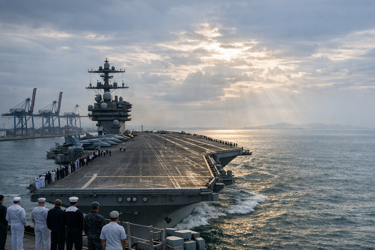 Carrier USS Abraham Lincoln Heads Home After Thailand Port Call and Middle East Deployment