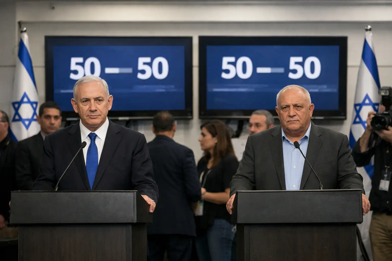 Netanyahu and Eisenkot Compete for Mandate as Israel Vote Points to Stalemate