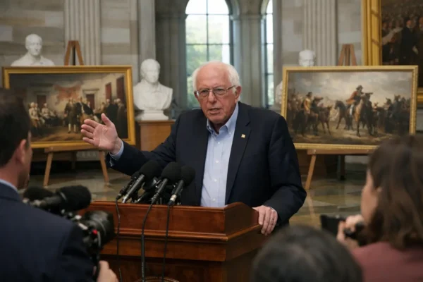 Sanders lends political weight to Pope Leo’s plea to preserve human-made art