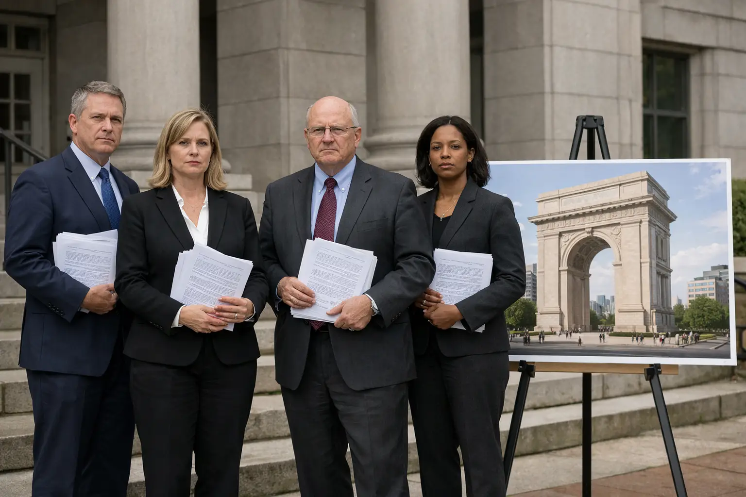 Arlington County sues to stop proposed 250‑foot Trump arch after federal approval