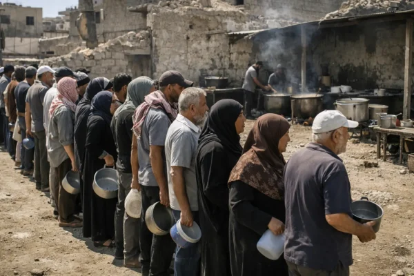 A year after the ceasefire, Gaza families still queue for food