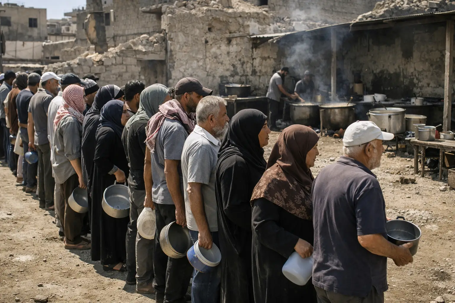 A year after the ceasefire, Gaza families still queue for food