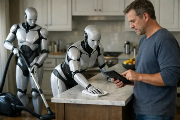I spent an afternoon with two humanoid housekeepers — here’s what they actually did